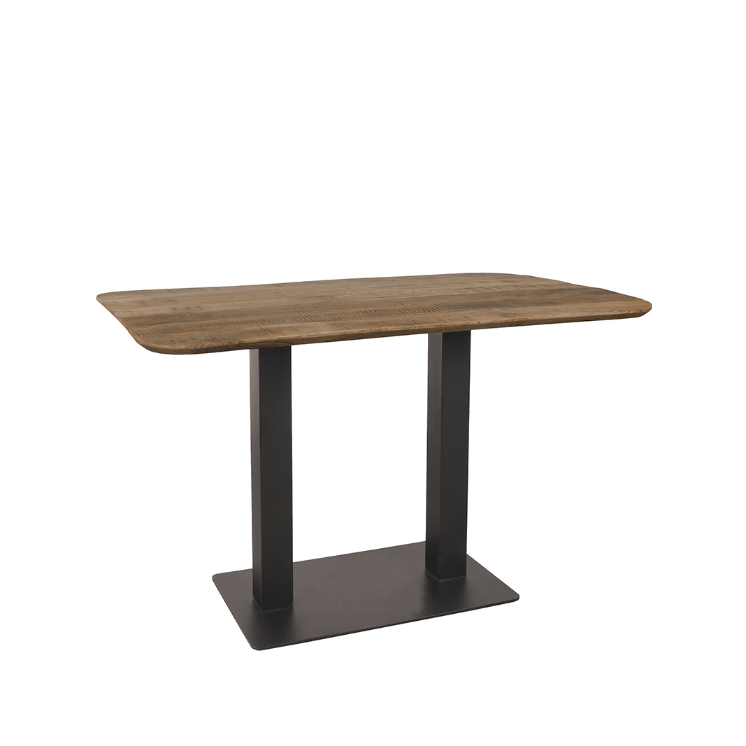 Stehtische Bartafel - Nature - Braun - Mangoholz - Industriell - LABEL51