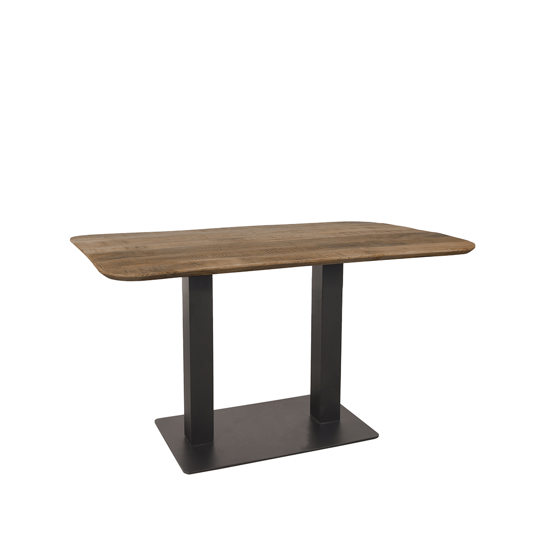 Stehtische Bartafel - Nature - Braun - Mangoholz - Industriell - LABEL51