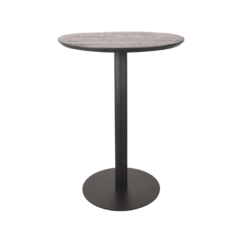 Stehtische Bartafel - Schwarz - Mangoholz - Industriell - LABEL51