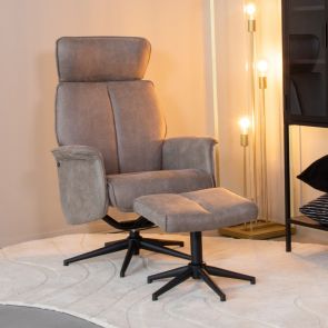 Relaxsessel Verdal + Hocker 77x79x109 cm