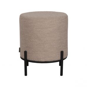 Poef Troy Naturel Boucle 41x41x48 cm Voorkant