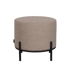 Poef Troy Naturel Boucle 46x46x41 cm Voorkant