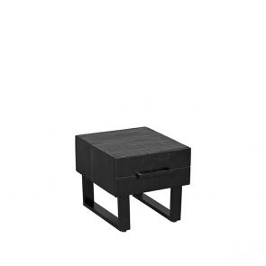 Salontafel Santos Zwart Mangohout 44x50x41 cm Perspectief1