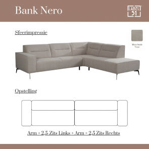 Bank Nero 5-Sitzer