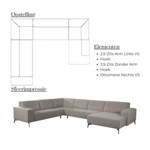 U-Sofa Nero  Links