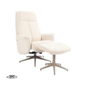 Draaifauteuil Tumba 77x76x105 cm + Hocker