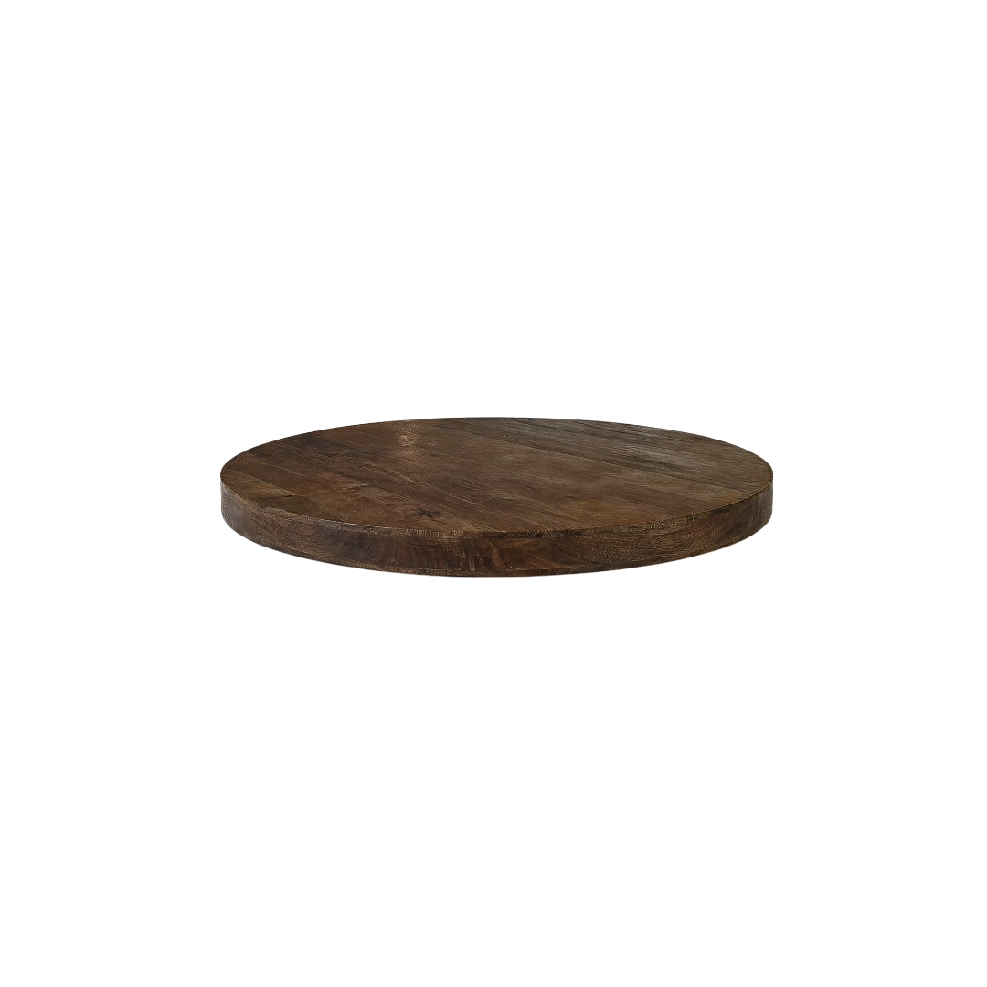 Esstische I_Tafelblad Rond - Schwarz - Mangoholz - LABEL51