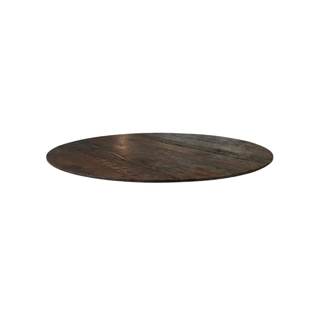 Esstische I_Tafelblad Rond - Espresso - Braun - Mangoholz - Industriell - LABEL51