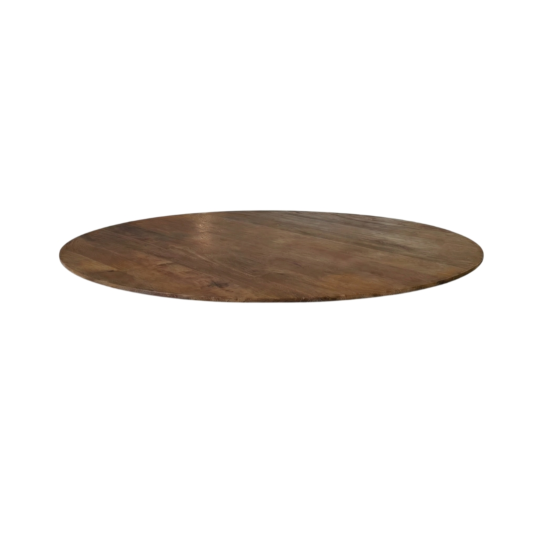 Esstische I_Tafelblad Rond - Nature Smooth - Braun - Mangoholz - Industriell - LABEL51