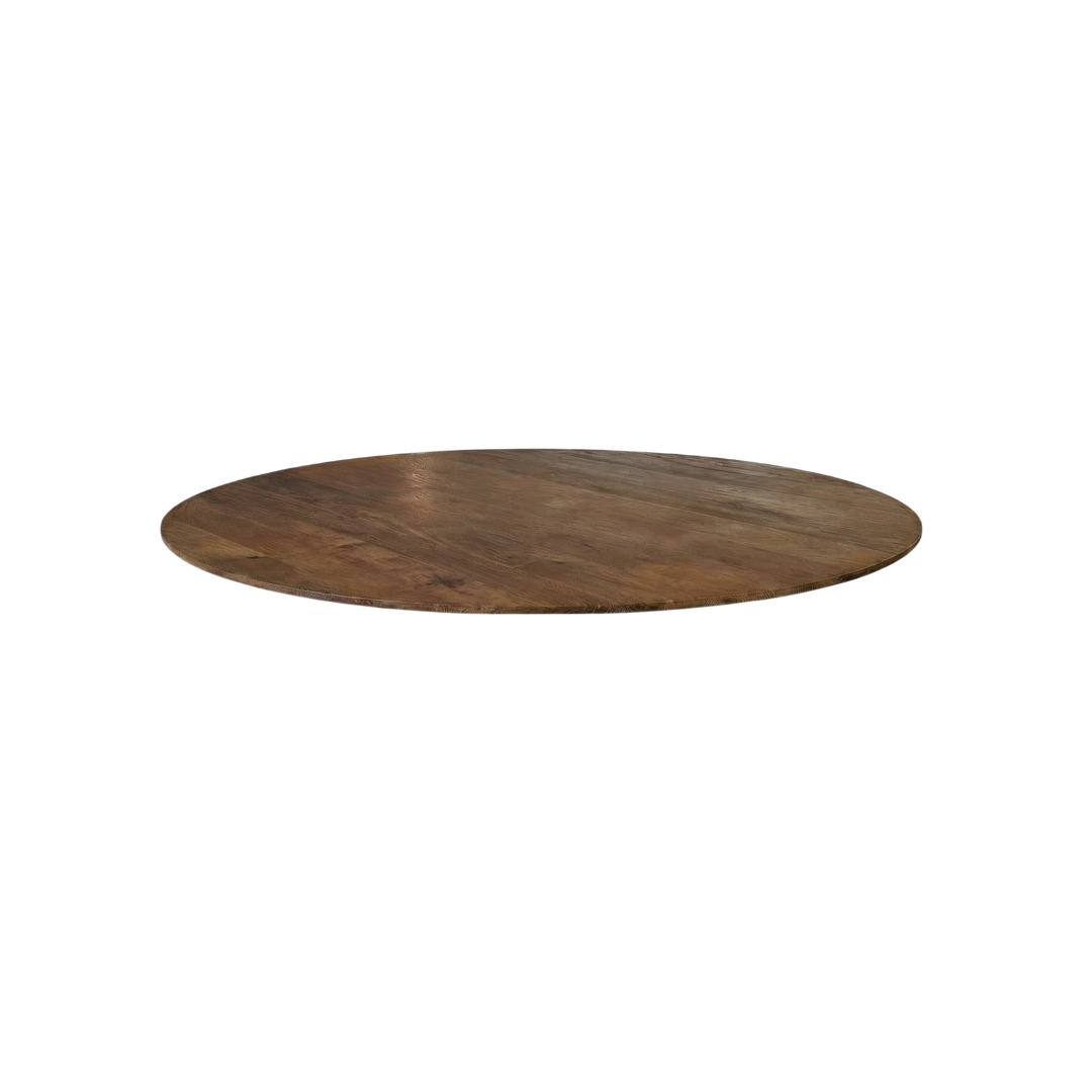 Esstische I_Tafelblad Rond - Nature Smooth - Braun - Mangoholz - Industriell - LABEL51