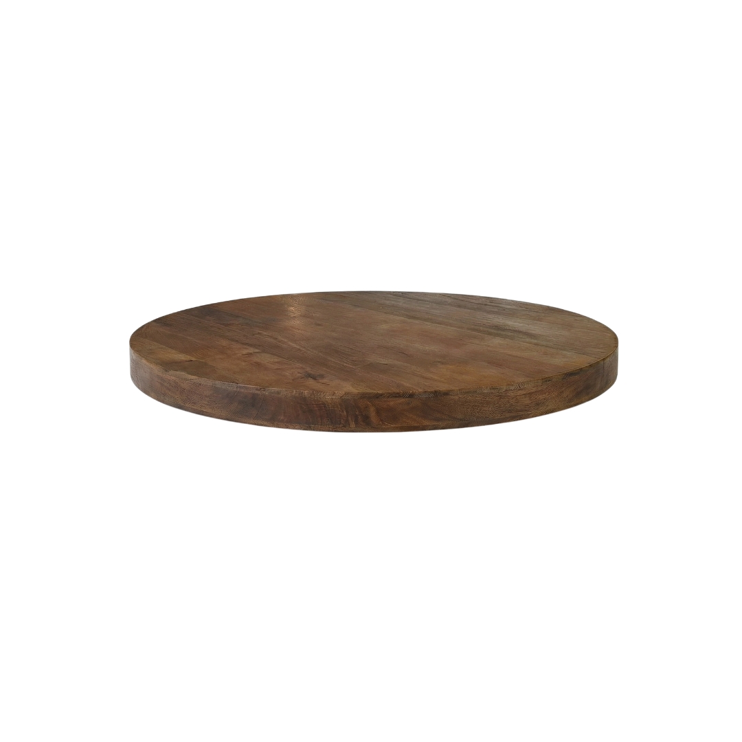 I_Tafelblad Rond - Nature Smooth - Braun - Mangoholz - LABEL51