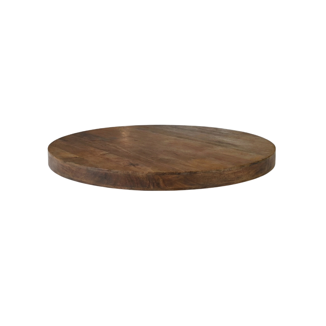 Esstische I_Tafelblad Rond - Nature Smooth - Braun - Mangoholz - LABEL51