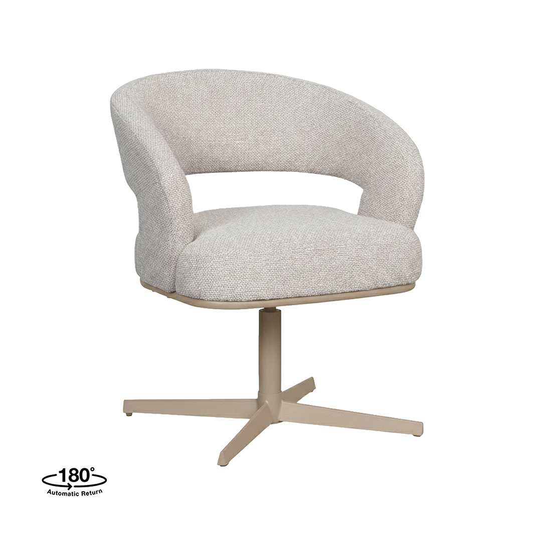 Esszimmerstühle I_Monaco - Ohne Armlehne - Natural Beige - Boucle - LABEL51