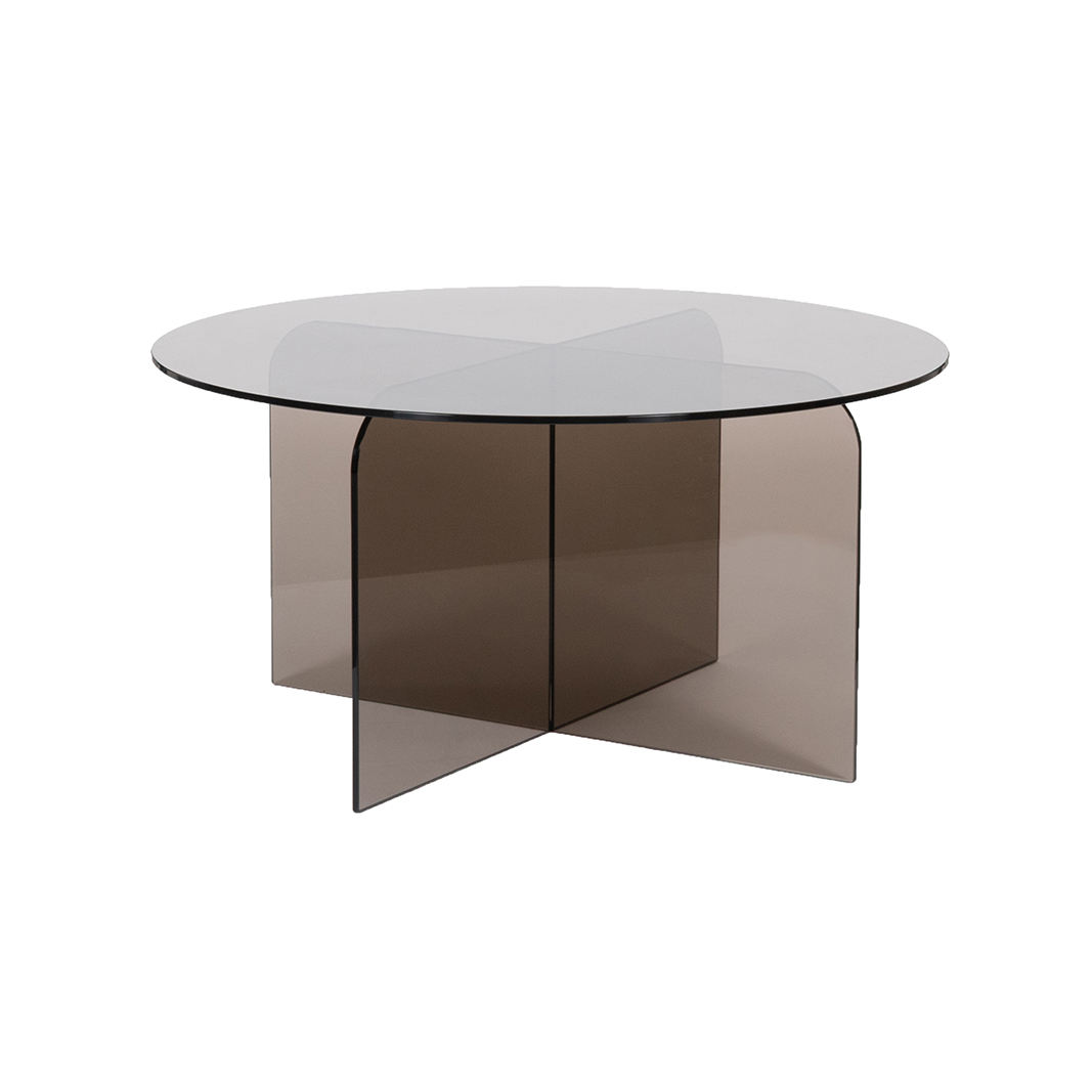Couchtische I_Tulip - Smoked Brown - Braun - Glas - LABEL51