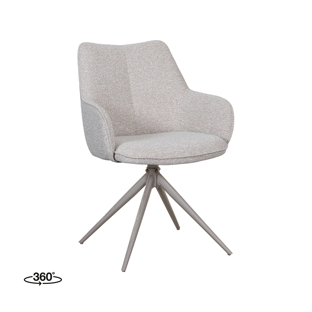 Esszimmerstühle I_Sawa - Ohne Armlehne - Natural Beige - Boucle - LABEL51