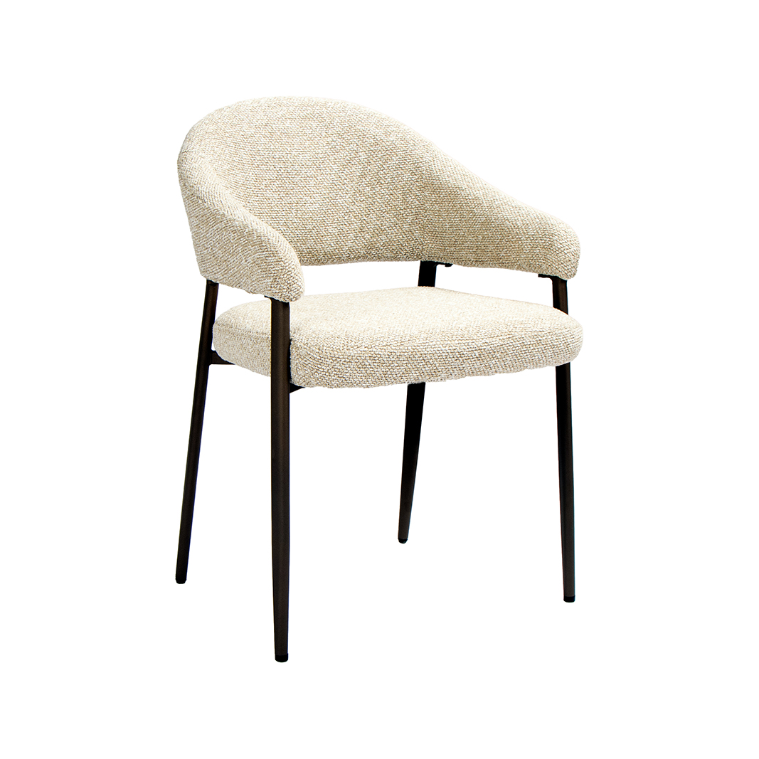 Esszimmerstühle I_Sora - Ohne Armlehne - Natural Beige - Boucle - LABEL51