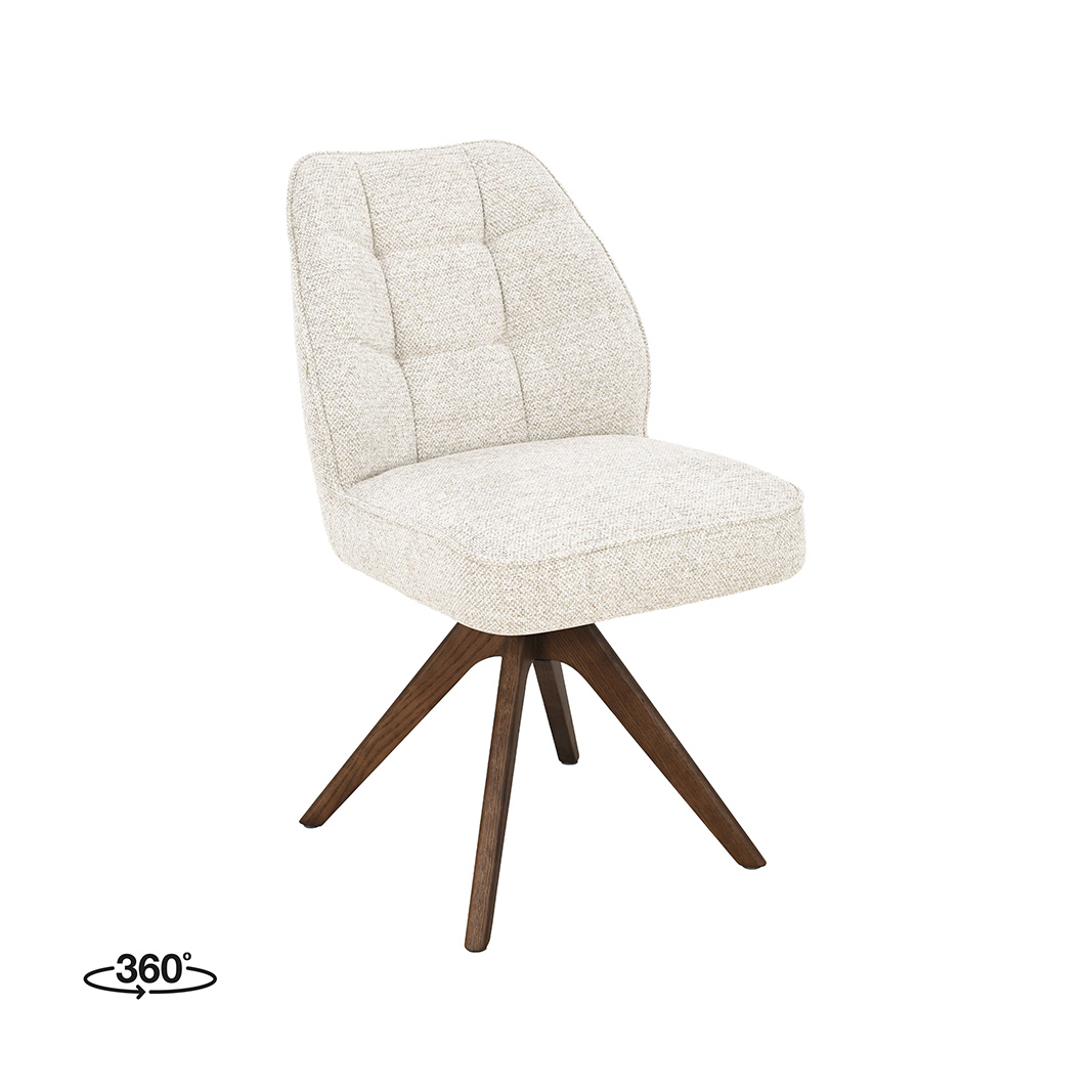 Esszimmerstühle I_Yuto - Ohne Armlehne - Beige - Creme - Geweven - LABEL51