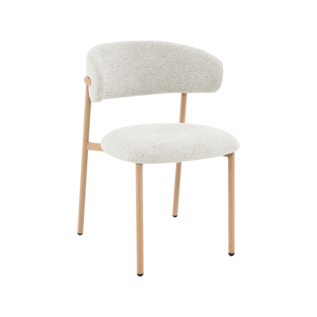 Esszimmerstühle I_Kaito - Ohne Armlehne - Natural Beige - Geweven - LABEL51