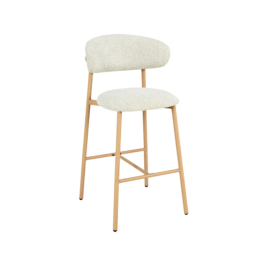 Barhocker I_Kaito - Ohne Armlehne - Laag - Natural Beige - Prestige - LABEL51