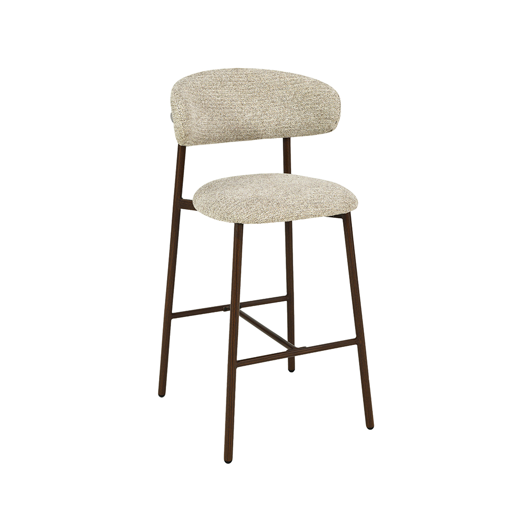 Barhocker I_Kaito - Ohne Armlehne - Laag - Beige - Natural Beige - Prestige - LABEL51