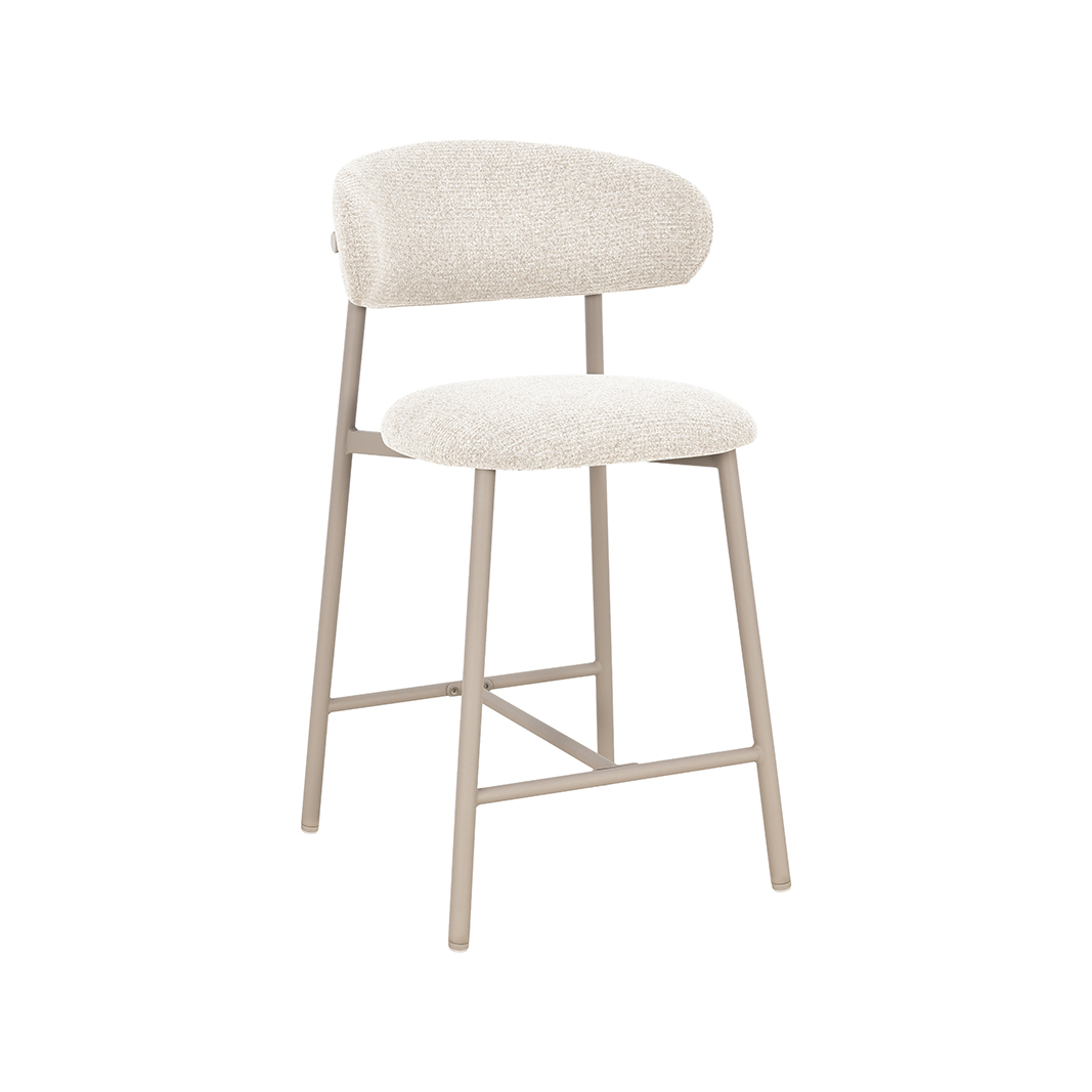 Barhocker I_Kaito - Ohne Armlehne - Laag - Natural Beige - Prestige - LABEL51