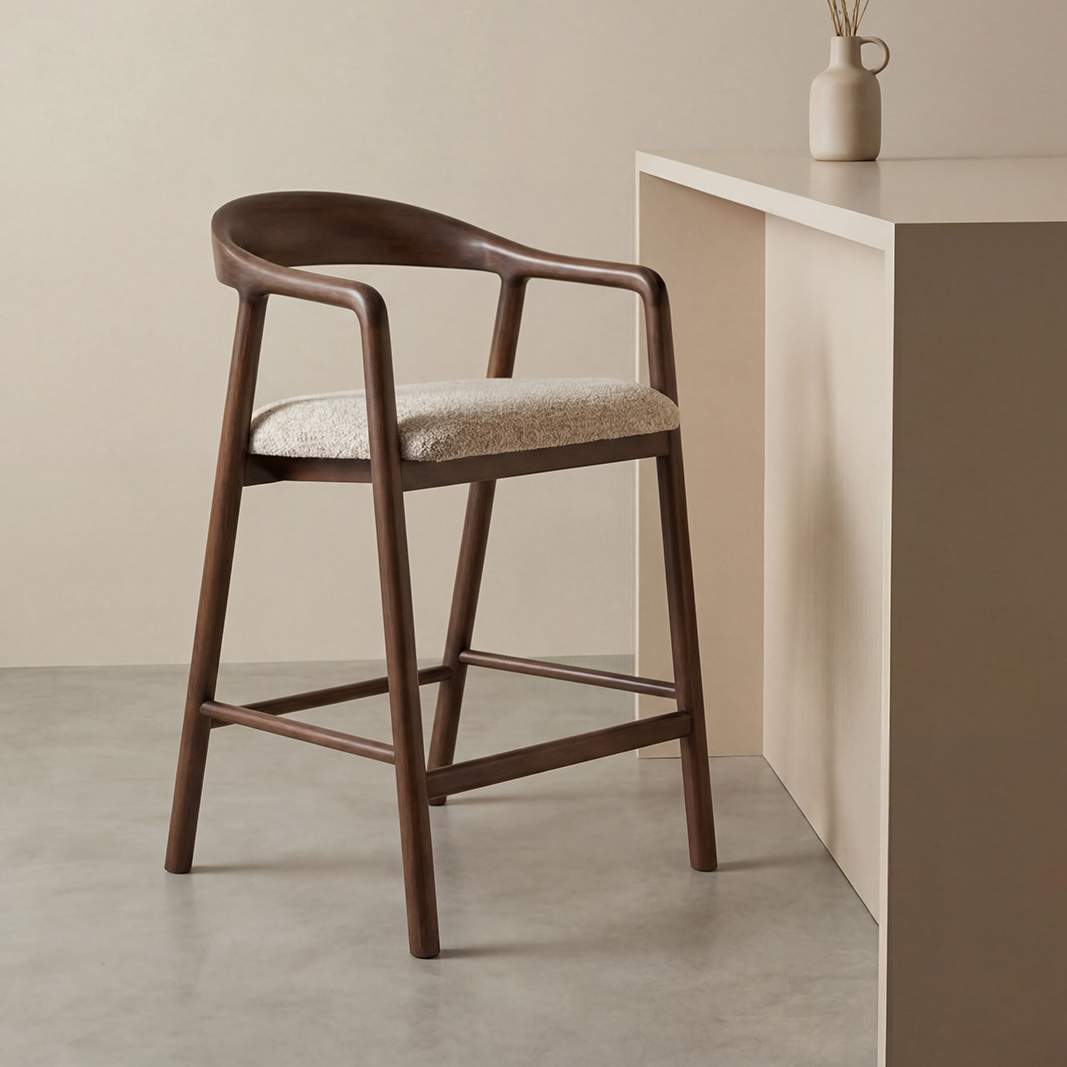 Barhocker I_Lone - Ohne Armlehne - Beige - Natural Beige - Superb - LABEL51