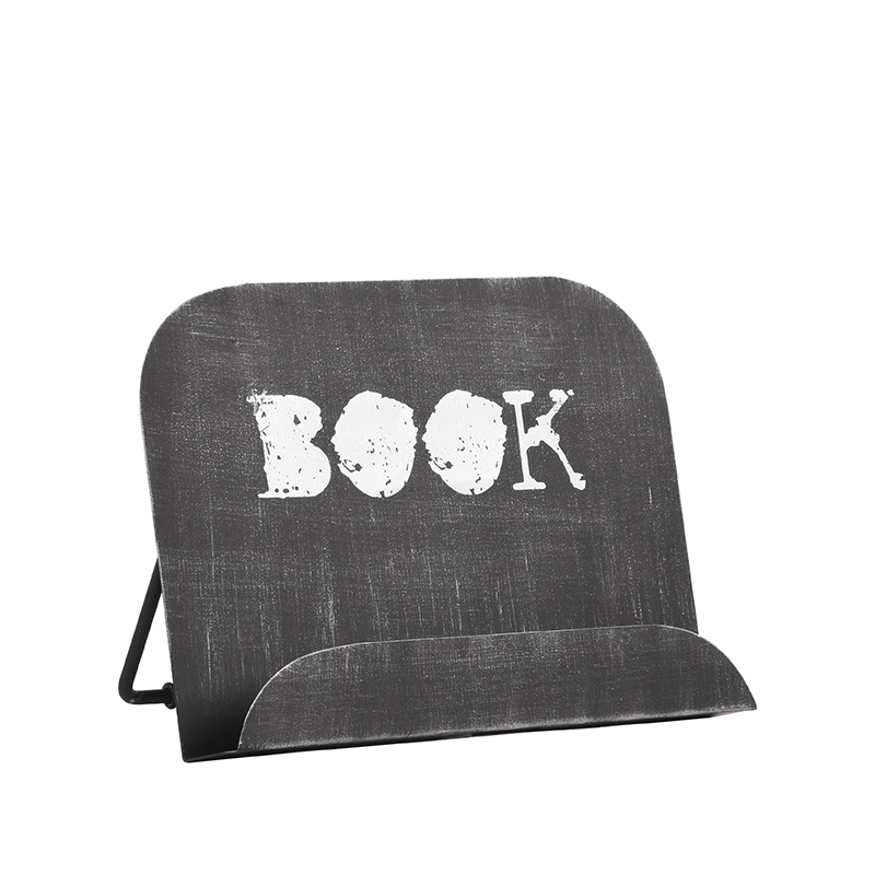 Dekoration I_Kookboekstandaard - Schwarz - ZWART - Metall - Industriell - LABEL51