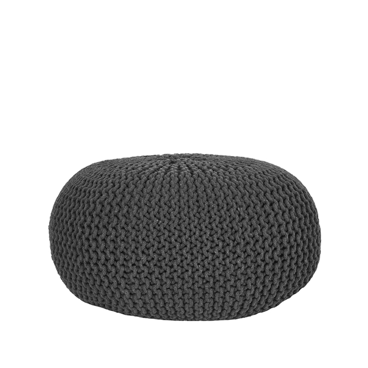 Pouf I_Knitted - Anthrazit - GRIJS - Baumwolle - Industriell - LABEL51