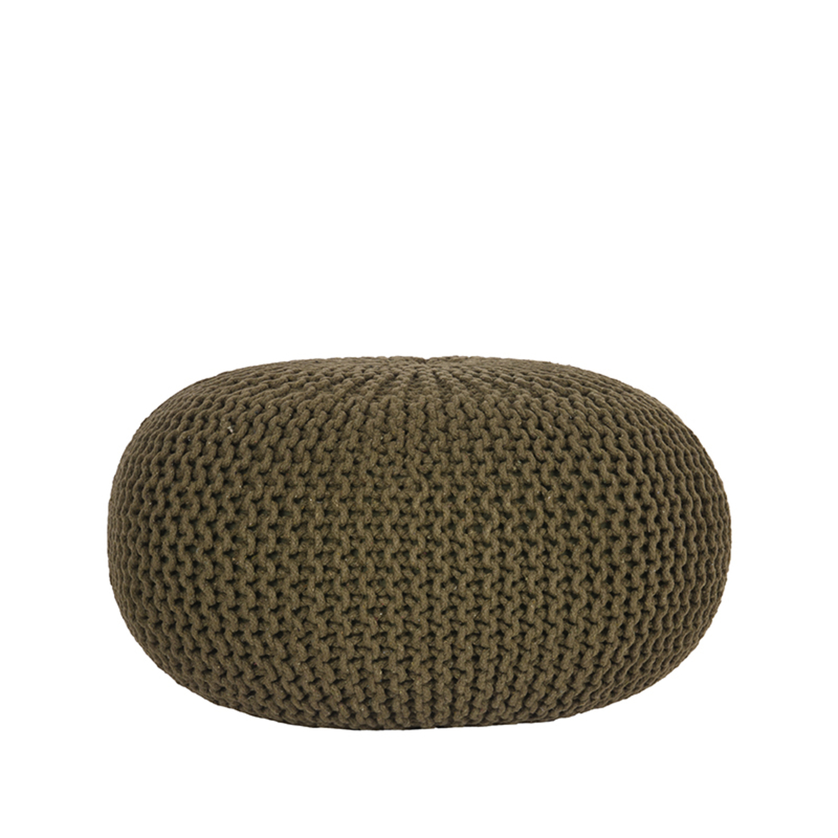 Pouf I_Knitted - Army - GROEN - - Industriell - LABEL51