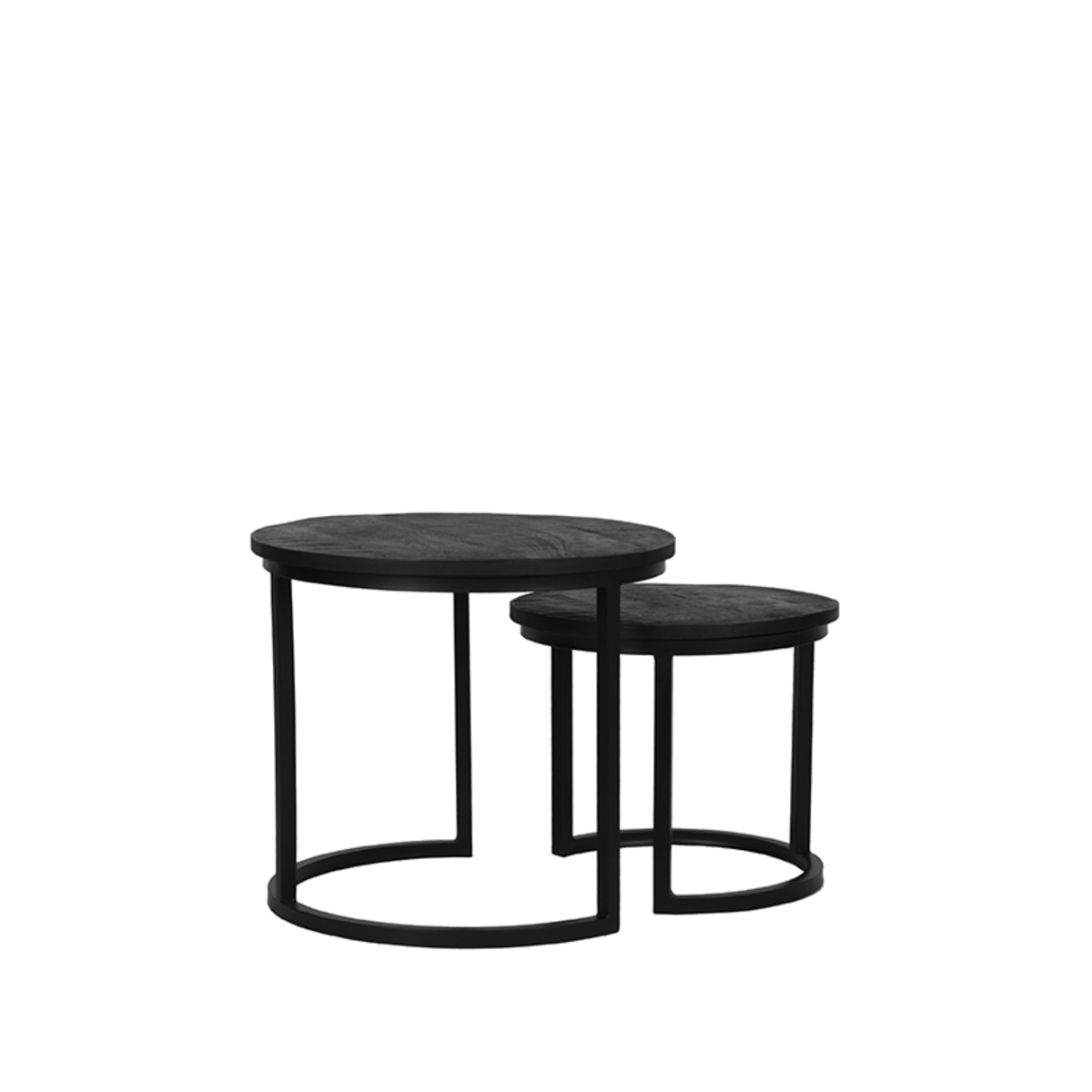 Couchtische I_Duo - Rund - Schwarz - ZWART - - Modern - LABEL51