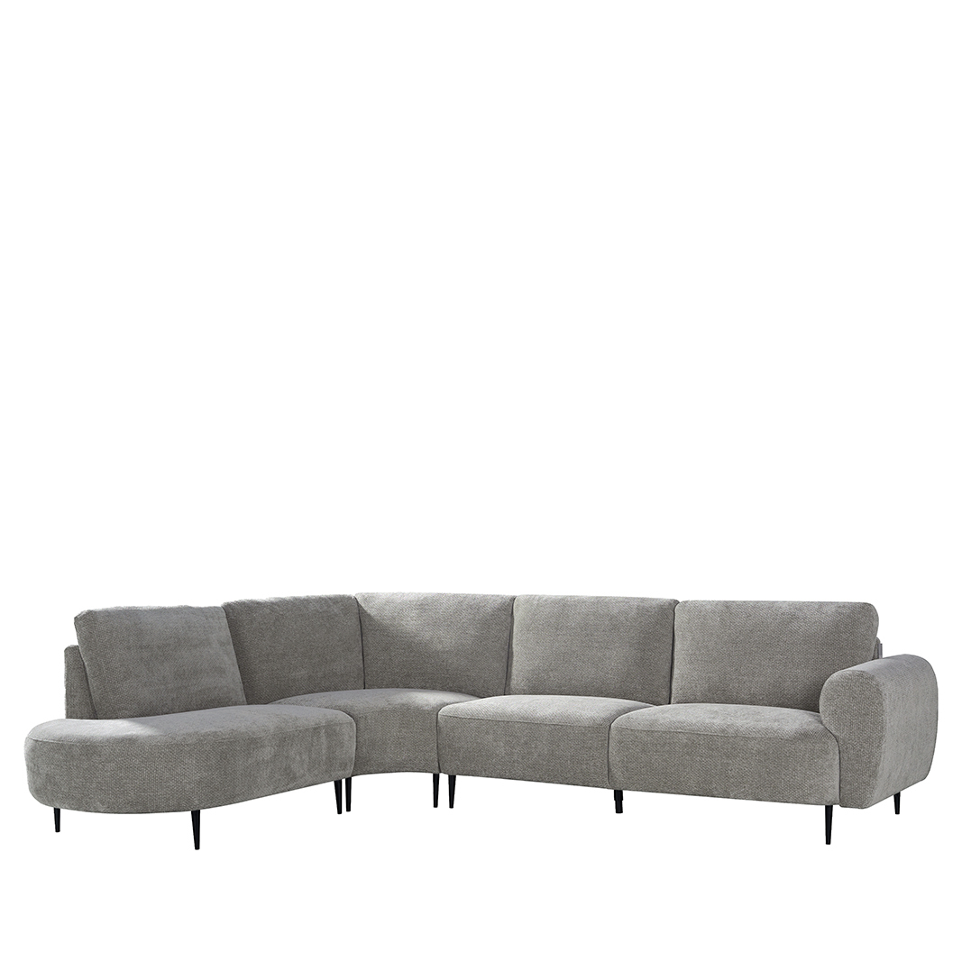 Ecksofa I_Milano - Links Voorstaand - Armlehne - Stone - GRIJS - - Modern - LABEL51