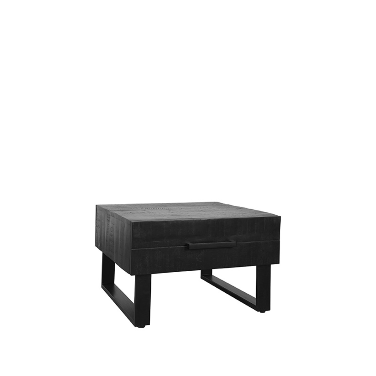 Couchtische I_Santos - Quadratisch - Schwarz - Mangoholz - Modern - LABEL51