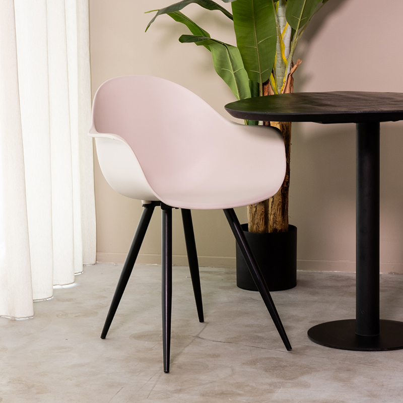 Esszimmerstühl I_Luca - Armlehne - Schalensitz - Sand - Natural Beige - PP - Ländlich - LABEL51