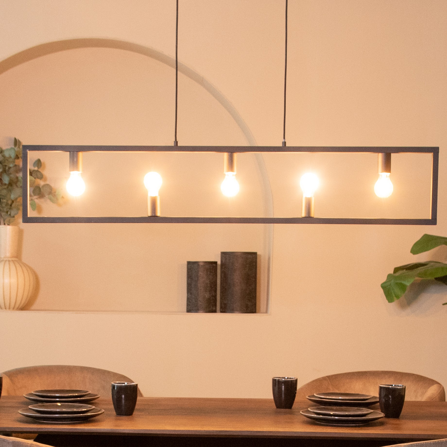 Hängelampe I_Quadrato - Schwarz - Metall - Modern - LABEL51