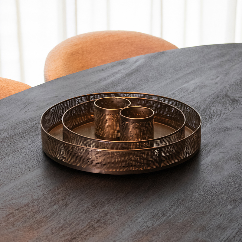 Dekoration I_Dienbladen - Antikes gold - GEEL - - Design - LABEL51