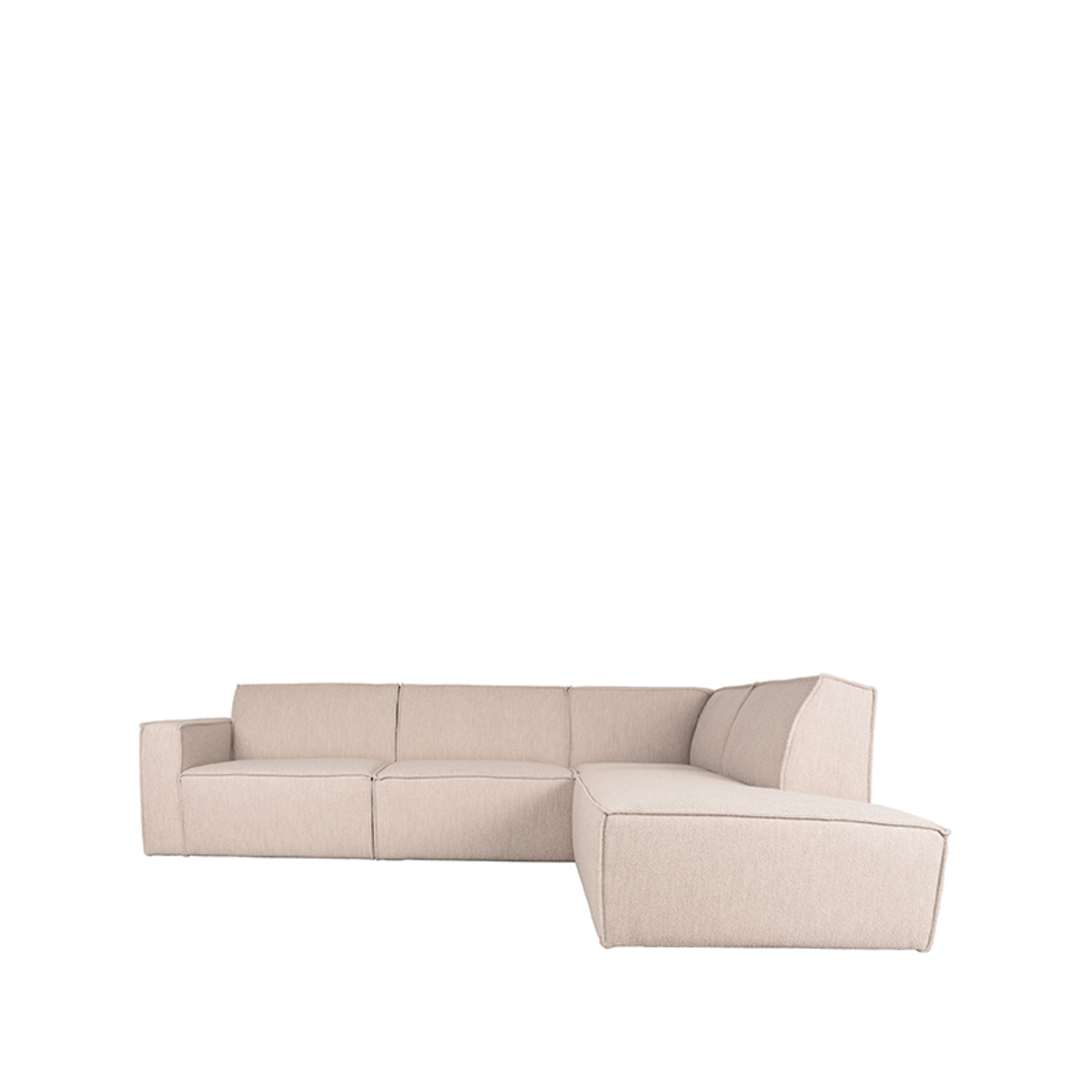 Ecksofa I_Kay - Rechts Voorstaand - Armlehne - Natural Beige - Boucle - Skandinavisch - LABEL51