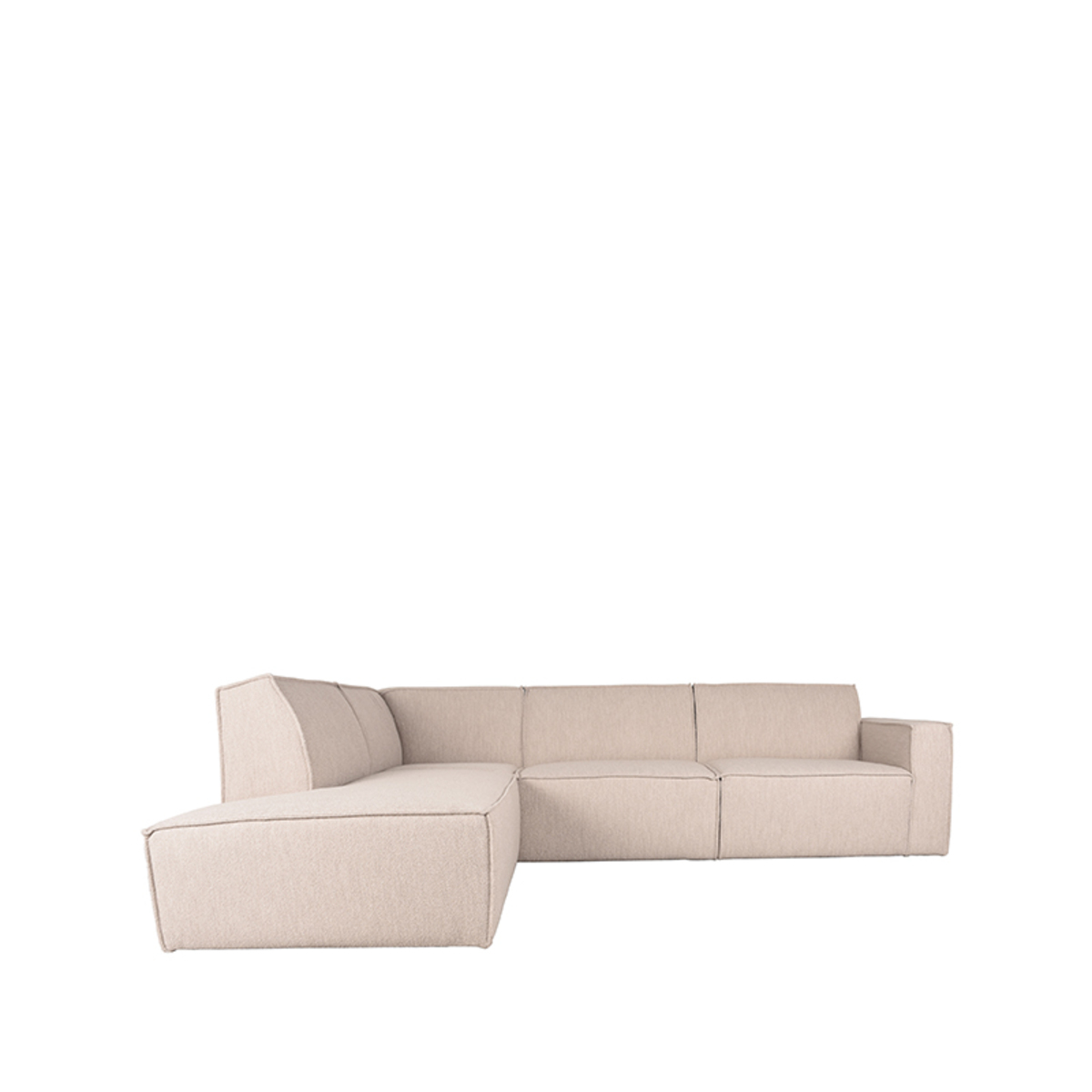 Ecksofa I_Kay - Hoekbank Links - Armlehne - Naturel Boucle - Natural Beige - Boucle - Skandinavisch - LABEL51