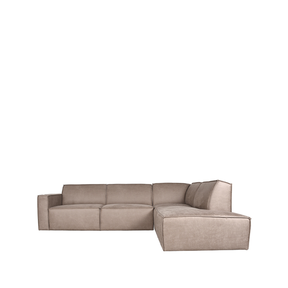 Eckbänke I_Kay - Armlehne - Taupe Micro Suede - Braun - Kunstleder - Modern - LABEL51