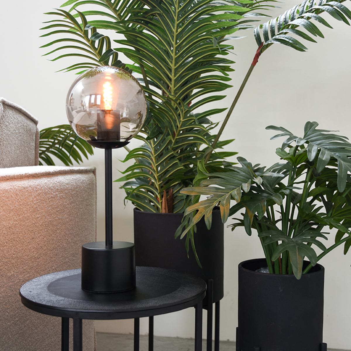 Tischlampe I_Fumo - Smoke - GRIJS - Glas - Modern - LABEL51