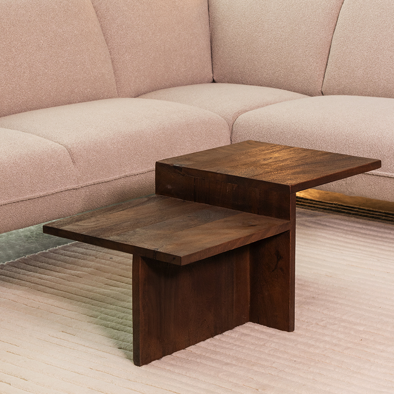 Couchtische I_Skip - Geometrisch - Espresso - BRUIN - Mangoholz - Minimalistisch - LABEL51