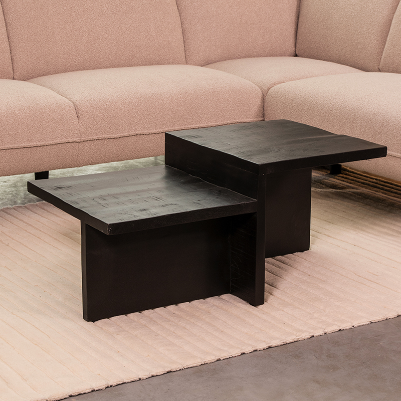 Couchtische I_Skip - Geometrisch - Schwarz - ZWART - - Modern - LABEL51