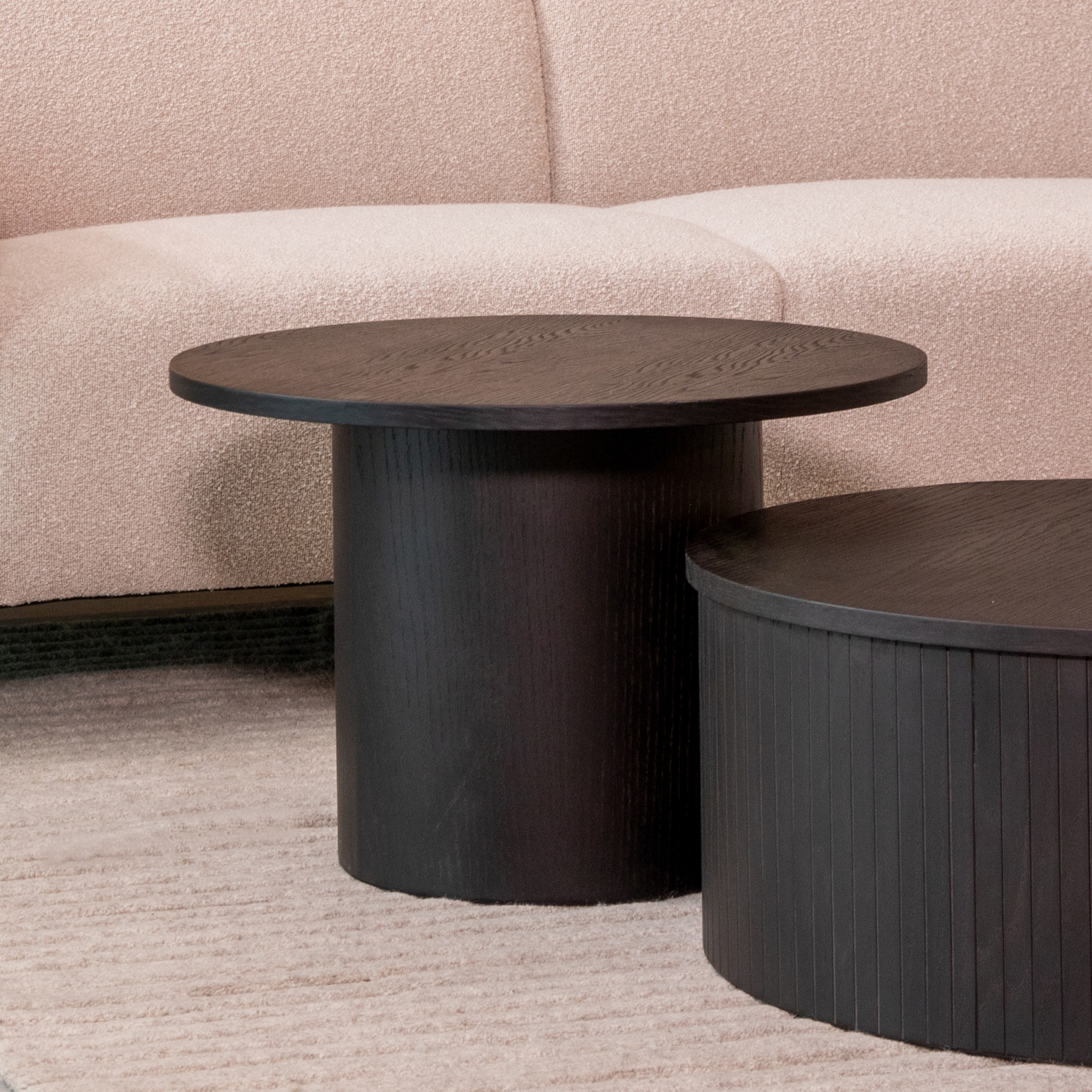 Couchtische I_Oliva - Rund - Schwarz - Eiche - Modern - LABEL51