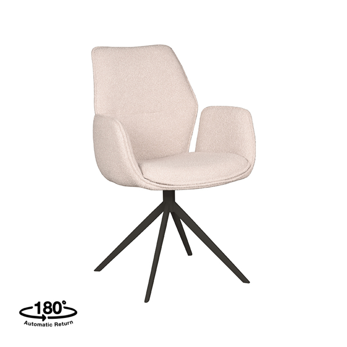 Esszimmerstühl I_Mellow - Drehbar - Armlehne - Natural Beige - NATUREL - - Ländlich - LABEL51