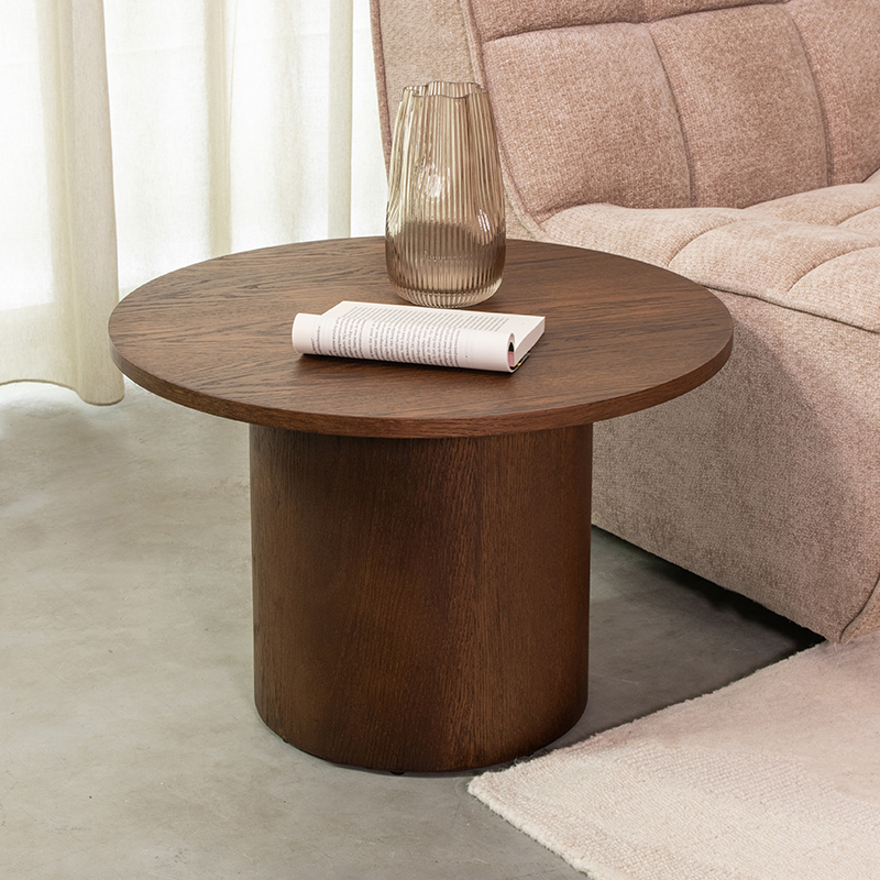 Couchtische I_Oliva - Rund - Nussbaum - Braun - Eiche - Minimalistisch - LABEL51
