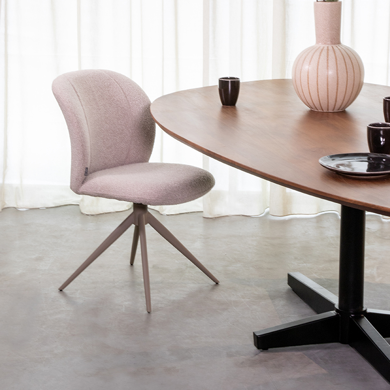 Esszimmerstühl I_Kimo - Drehbar - Ohne Armlehne - Natural Beige - NATUREL - - Skandinavisch - LABEL51