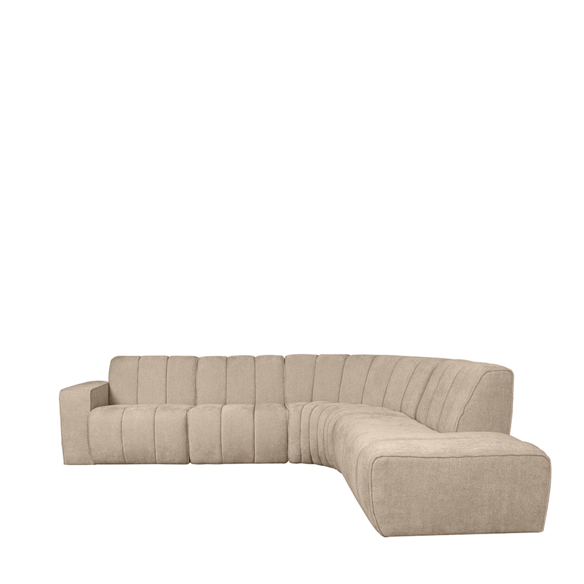 Ecksofa I_Vitoro - Hoekbank Rechts - Armlehne - Clay - Braun - Chenille - Ländlich - LABEL51