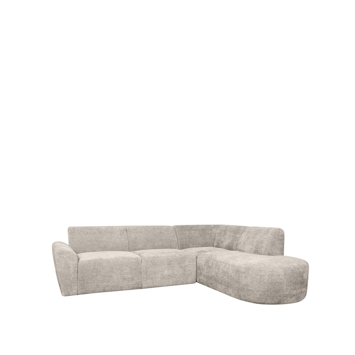 Ecksofa I_Espen - Rechts Voorstaand - Armlehne - Natural Beige - Chenille - Minimalistisch - LABEL51