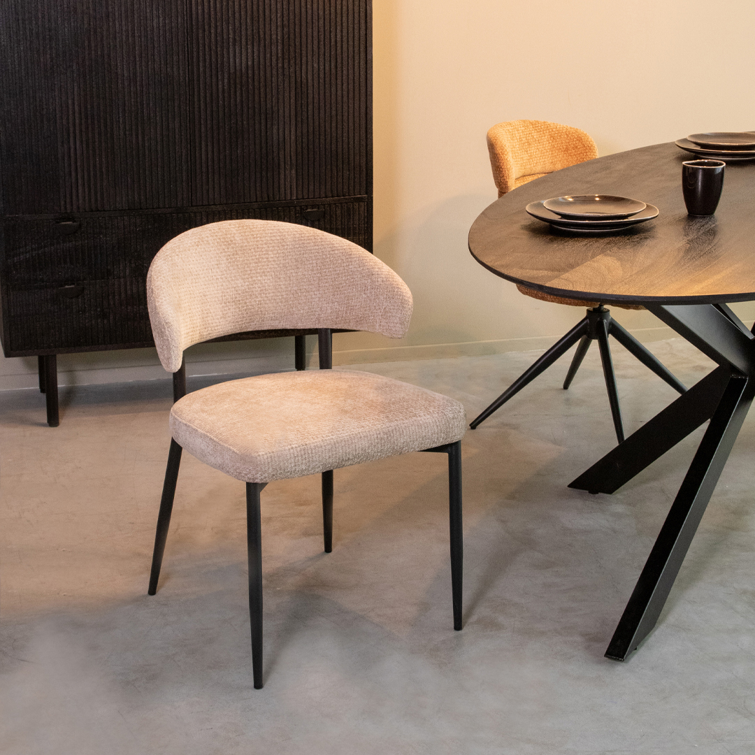 Esszimmerstühl I_Bliss - Armlehne - Clay - Braun - Elite - Ländlich - LABEL51