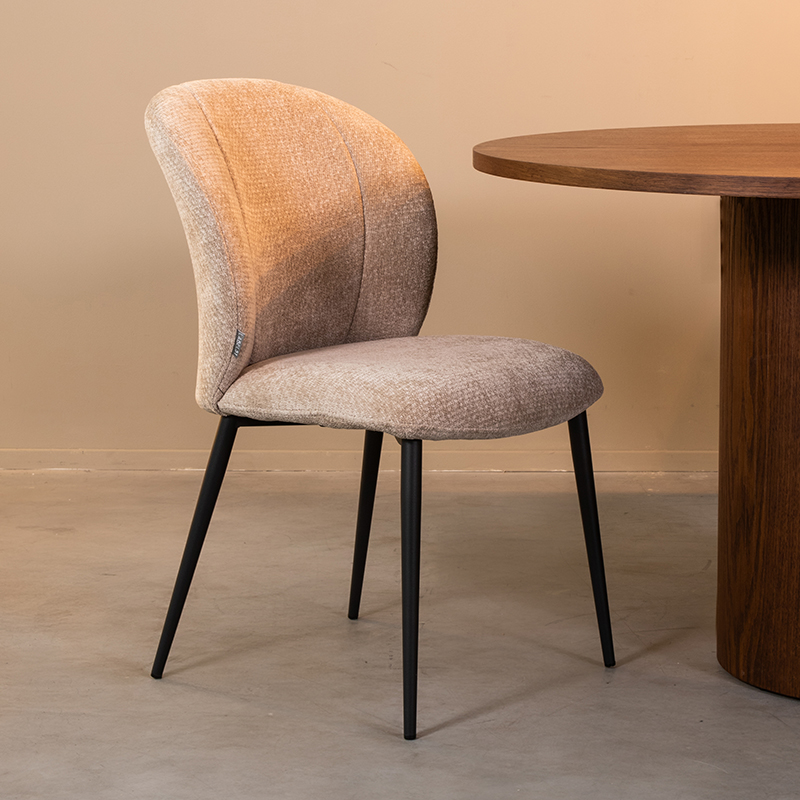 Esszimmerstühl I_Vino - Ohne Armlehne - Clay - Braun - Elite - Ländlich - LABEL51