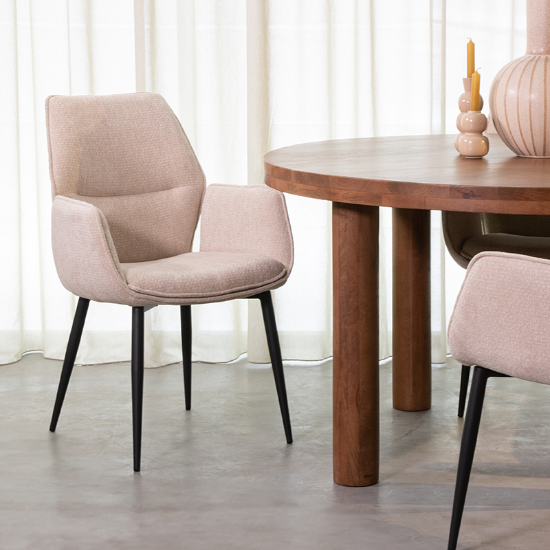 Esszimmerstühl I_Morris - Armlehne - Natural Beige - NATUREL - Elite - Minimalistisch - LABEL51